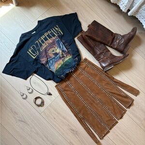 Lamarque Tan Suede Mini Skirt